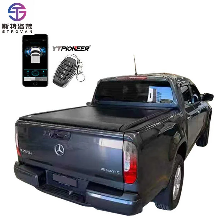 

STLF High Quality 4x4 Full Aluminum Truck Bed Cover Retractable Black Hard Electric Tonneau for Benz X Class Replacement
