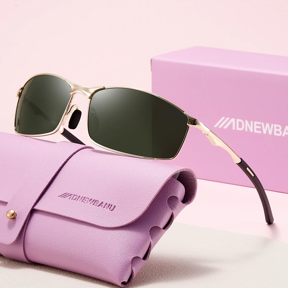Sunglasses Uv400 - Męskie okulary przeciwsłoneczne z polaryzacją, prostokątne,