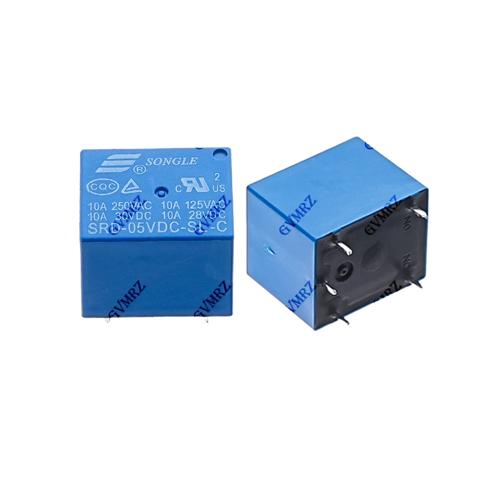 10 Stück 3V 5V 6V 9V Relais 12V 24V 48V 10A 250VAC 5PIN SRD-12VDC-SL-C SRD-03VDC-SL-C SRD-05VDC-SL-C SRD-06VDC-SL-C SRD-09VDC-SL-C