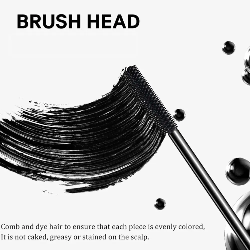 Temporary Hair Color Brush DIY Hair Color Wax Mascara Dye Brown Grey One-time Cover Up Color White Cream Hair Black Z4T9