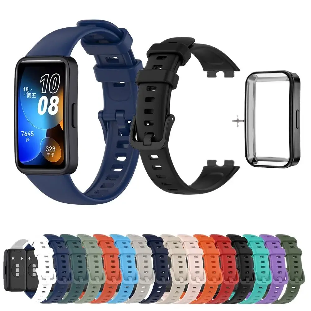 

Silicone Watchband For Huawei Band 8 Strap SmartWatch Wristband For Huawei Band 9 Straps Bracelet Wriststrap Sport Replacement