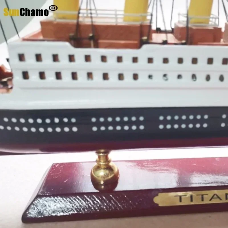 30CM Model Decoration Wood Sailing Boat Wooden Titanic Cruise Ship Craft Creative Home Tabletop Office LivingRoom Decor Sunchamo