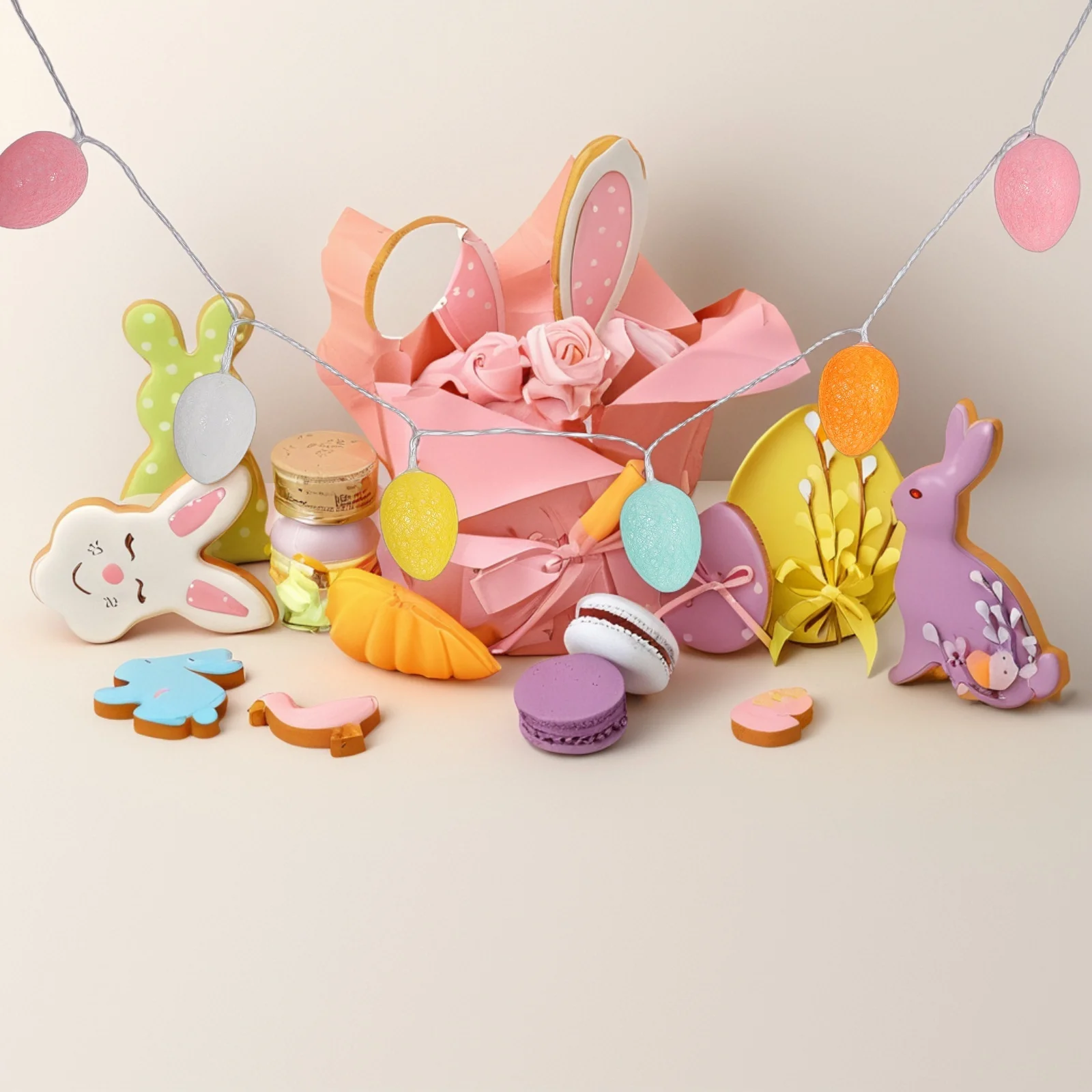 

Festive LED Easter Lights String Egg Garland Powered Waterproof for Outdoor Indoor Party Window Tree Decorations