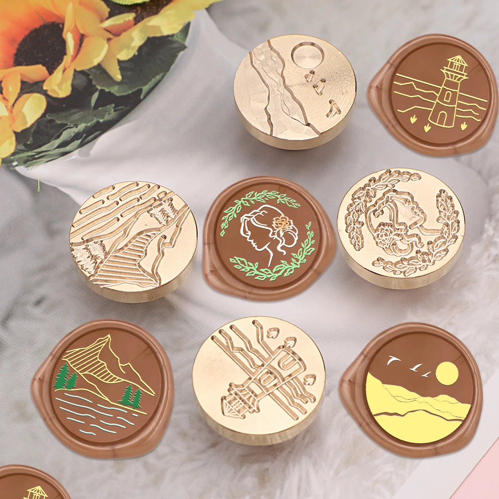 Góra Fredrich Sublime Blushed Bride Latarnia Morska Pieczęć Woskowa Głowica Stempel 25mm Mosiężny Stempel do Dekoracji Kopert Kartek z Życzeniami