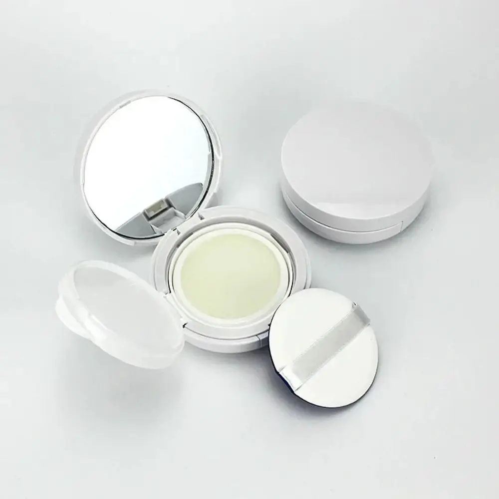 صندوق منتفخ بوسادة هوائية فارغة من البلاستيك قابل لإعادة الملء، منظم مستحضرات التجميل الأبيض، حاوية مكياج يوميًا #1