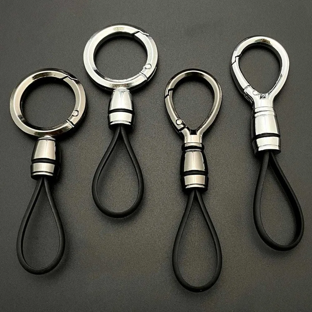 

Black Women's Anti Loss Pendant Simple Car Hanging Chain Keychain Detachable Metal Keyring Simple Men's Phone Hanging Rope