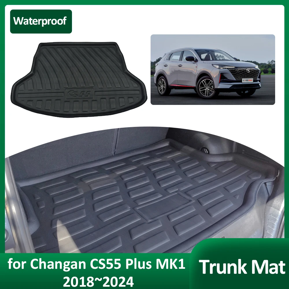 

Car Trunk Mat for Changan CS55 Plus MK1 MK2 2018~2024 Tray Waterproof Rear Rug Cargo Boot Pad Liner Luggage Cover Accessories