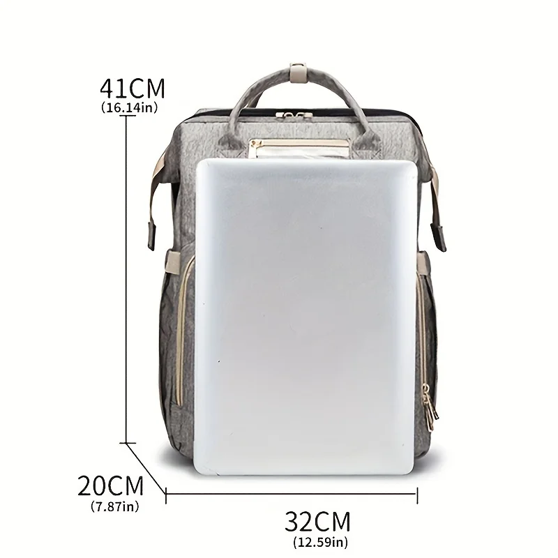 1pc Multi-Function Diaper Bag Backpack, Large Capacity with Insulated Pockets & Changing Mat, All-in-One Travel Solution