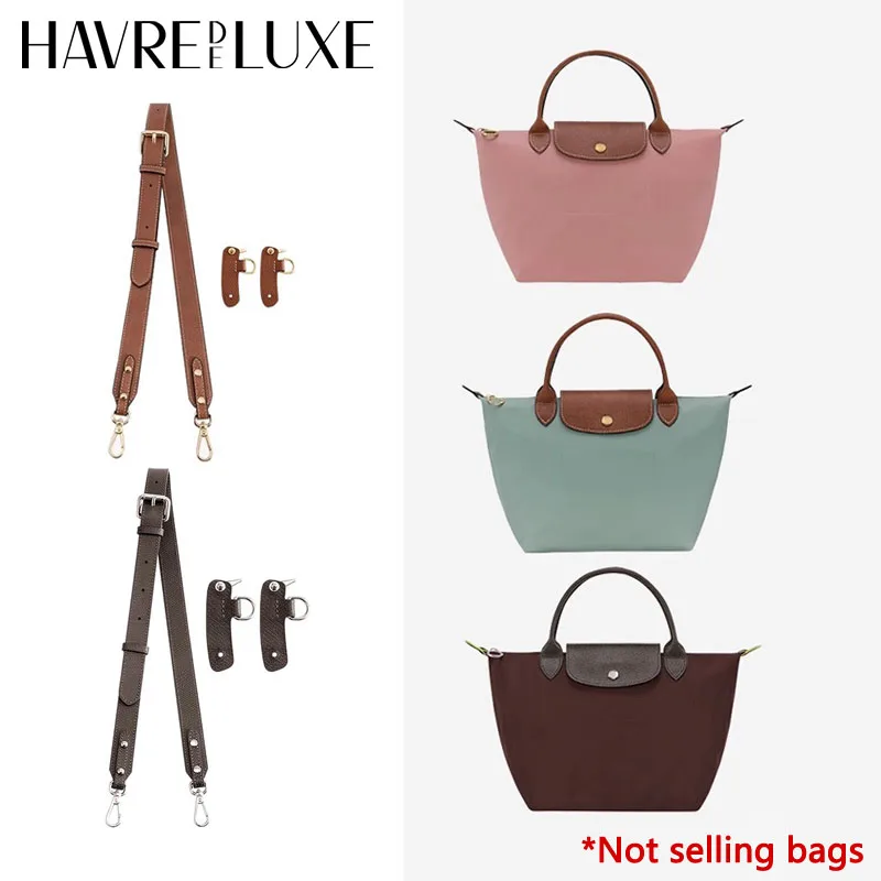 

Leather bag shoulder strap for Longchamp pouch short handle small bag modification without punching strap bag accessories