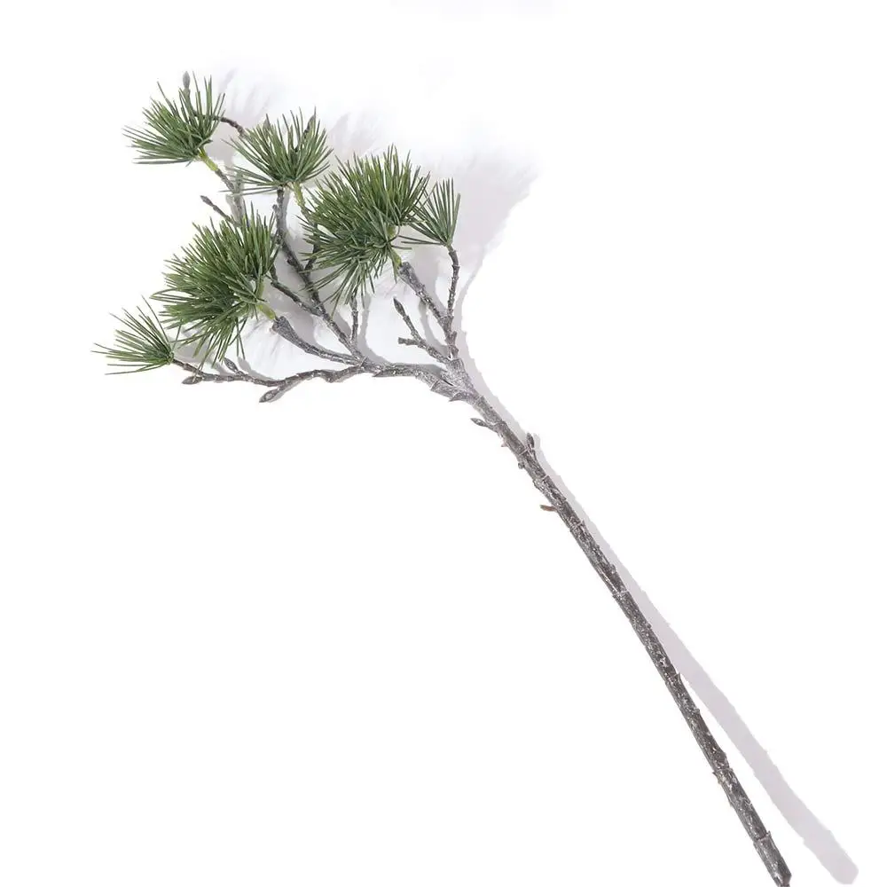 

DIY Bonsai Decor Green Artificial Pine Branch Plastic Realistic Pine Trees Plants Elegant Luxury Fake Plants Living Room Decor