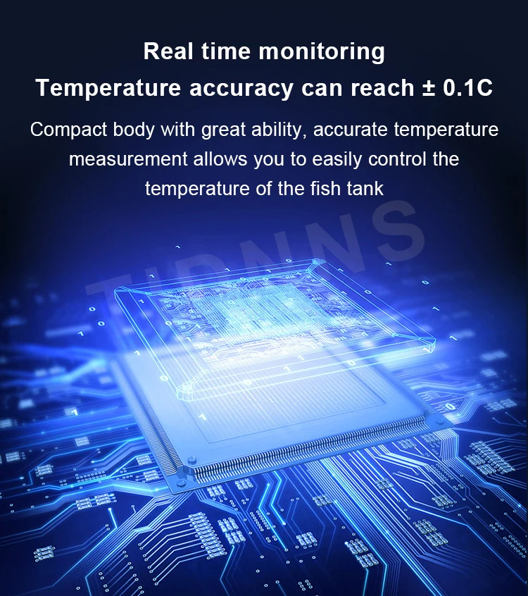 Newest Aquarium Thermometer LCD Digital External Thermometer Charging Type-C Fish Tank Mini Thermometer High Precision -9.9-50℃