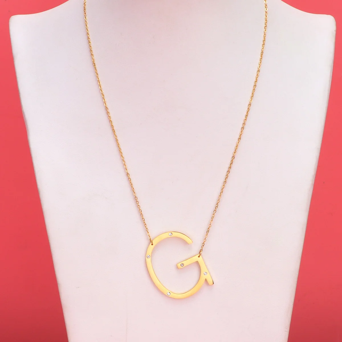 

Gold Rhinestone Letter G Neck Chain Elegant Minimalist Necklace Clavicle Chain Jewelry Decoration for Special Occasions