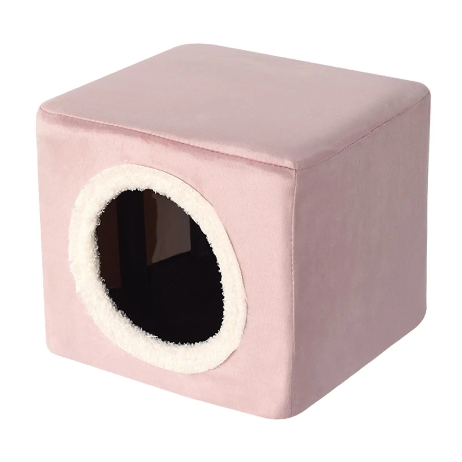 

Cat Bed for Indoor Cats Furniture Hideaway Interactive Cat House Cat Cube Cat