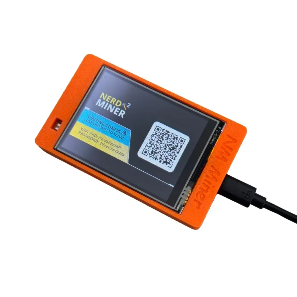 NerdMiner V2 NMMiner ترقية 2.8 بوصة عرض آلات التعدين المشفرة 1010KH/S سولو مينر المنزل استخدام BTC بيتكوين اليانصيب مينر