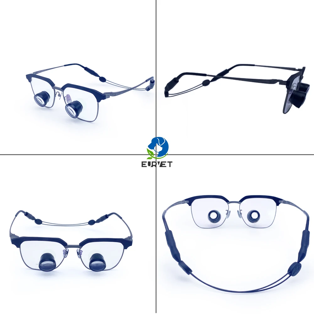 EURVET Hot Sale 2.5X TTL customized dental ent general surgery microsurgery veterinary frame type binocular loupe