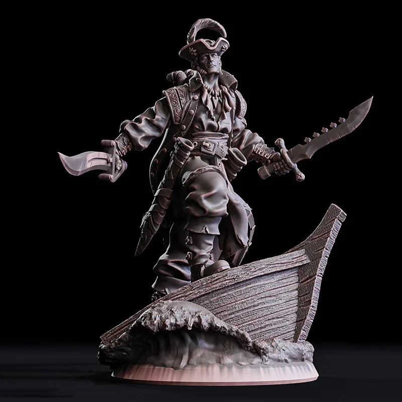 1/18 100mm 1/24 75mm Resin Model Kits Pirate Commander Unpainted Figure No Color RW1125A
