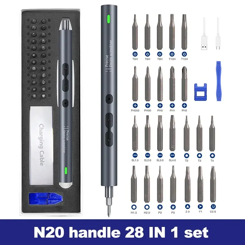 Precisiesets voor elektrische schroevendraaiers 62-in-1 elektrisch gereedschapsset Oplaadbare draadloze mini kleine magnetische bits voor Xiaomi Cell Mobile
