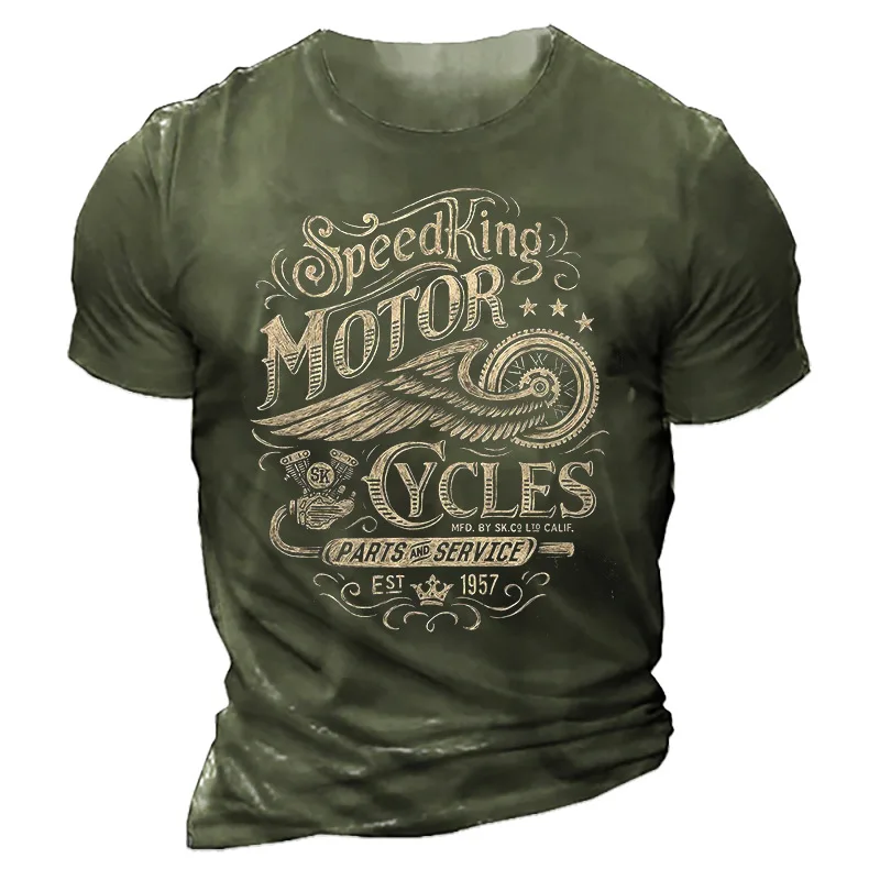 1976 T-Shirt Homme Moto T-Shirt Rennanzug Camiseta Shirt Herren 3D-Druck Motorrad T-Shirt Motor Biker Vintage Kurzarm – Detail 8