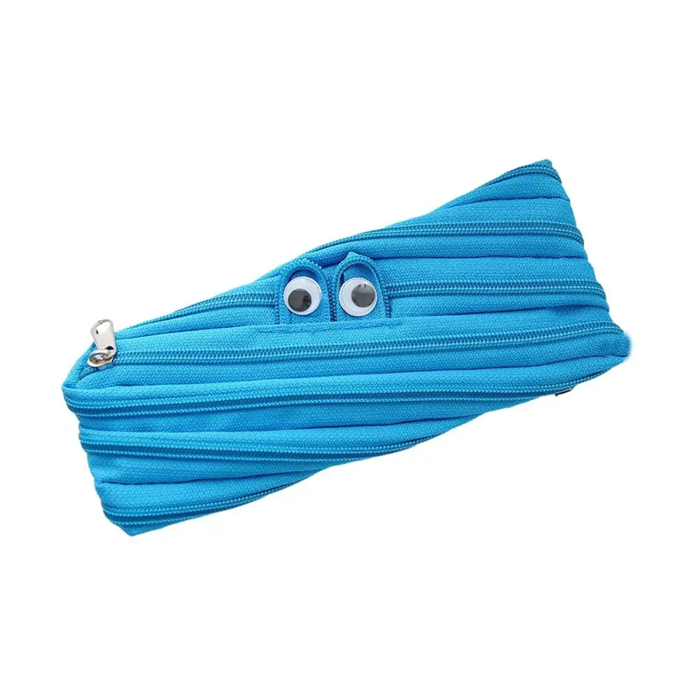 

Rabbit Ear Zipper Makeup Lipstick Bag Large Capacity Cartoon Students Pencile Bag Solid Color Korean Style