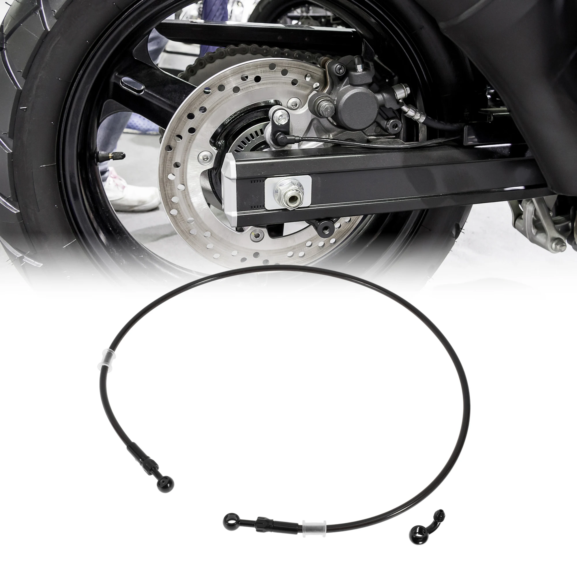 

Motoforti 110 см мотоциклетный тормозной шланг сцепления, нейлоновая проволока из нержавеющей стали, оплетка из искусственной кожи