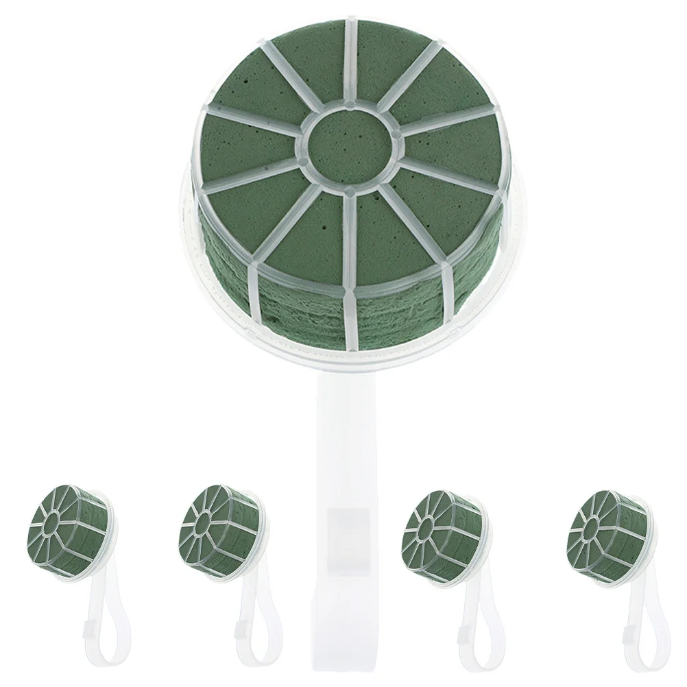 5 個の花束ホルダーブライダルフローラルハンドルウェディングパーティーの装飾プラスチックフォーム吸水性 DIY 人工花束サポート