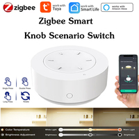 Tuya ZigBee Smart Knob Switch DIY Wireless Scene Button Rotatable DimmerHome Appliances Automation Linkage Remoter Panel Alexa