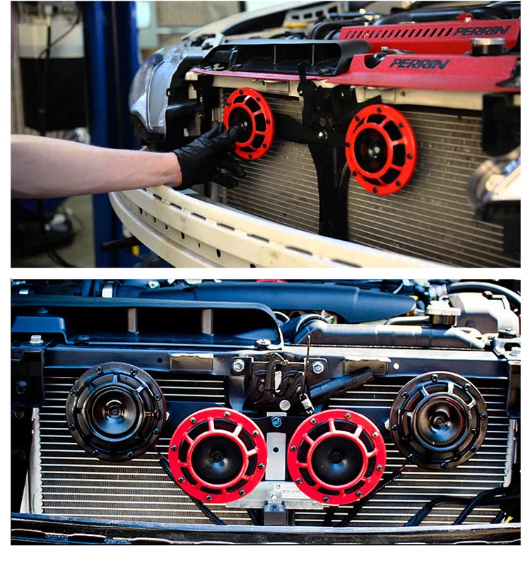 Auto-Modifikation, mehrfarbige Autohupe, 12 V, Paar, verwendet für Subaru Impreza WRX Evo Universal – Detail 4