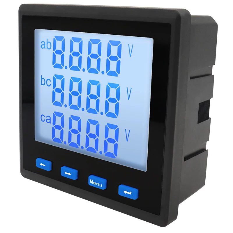 Digital LCD Display Voltmeter Ammeter Wattmeter Power Energy Frequency Meter Multi-Function Meter Tester Tools RS485 400V