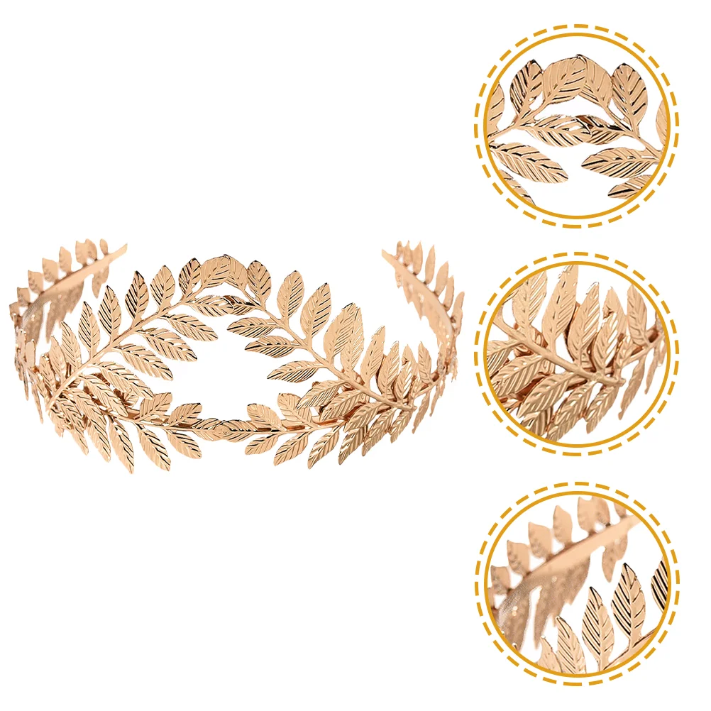 

Leaf Headband The Crown Gold Hair Decorations for Women Bride Headpieces Wedding Accessories Alloy Brides Bridesmaid