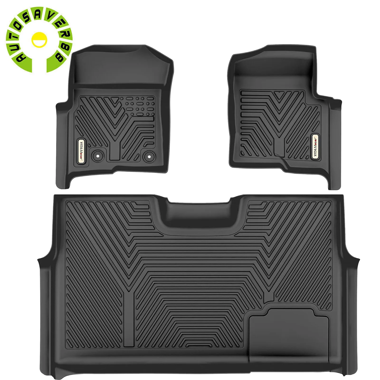 

Car Floor Mats Liner For 2010-2014 Ford F-150 F150 SuperCrew Cab TPE All-Weather