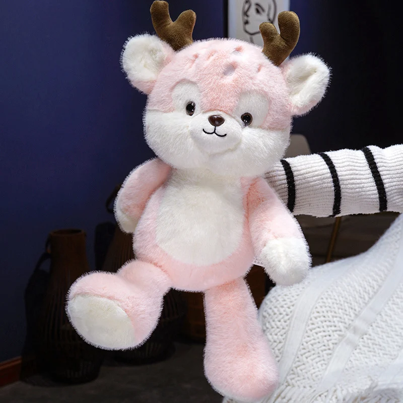 Peluche Cervo Sika Carino con Gambe Lunghe 45-80cm, Morbido Giocattolo di Peluche per Dormire, Decorazione Camera da Letto, Regalo di Compleanno per Bambine