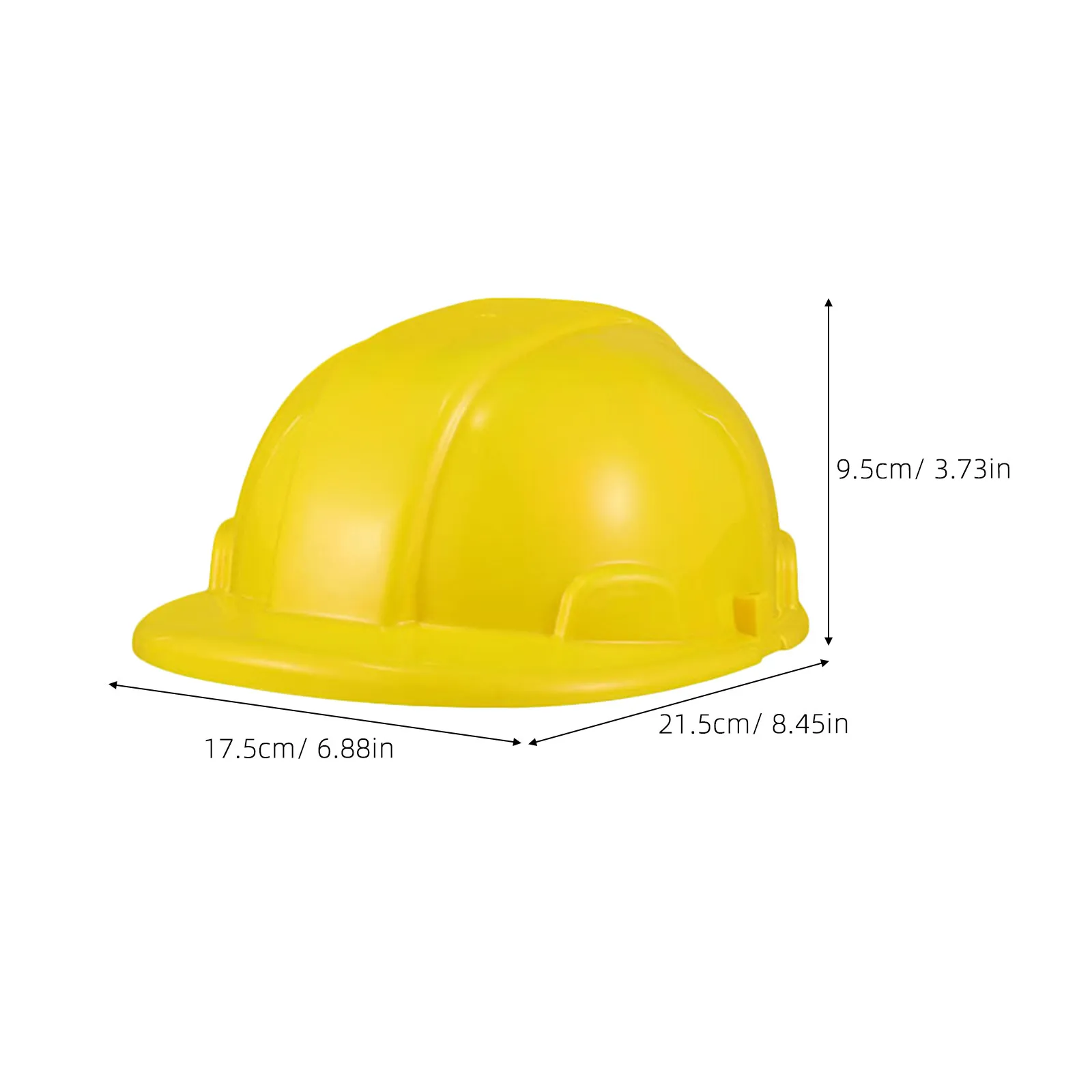 8Pcs Kids Construction Helmets Yellow Plastic Safety Hats for Role Play Creative Thinking Development Parent Child Game Gift