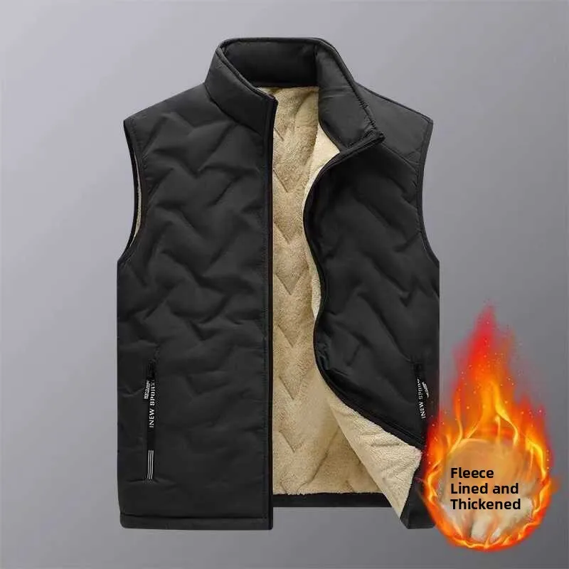 Men's down Vest Casual Large Size Lamb Velvet Resistant to Dirt And Wearable Autumn Winter Outerwear Faion Urban Sle