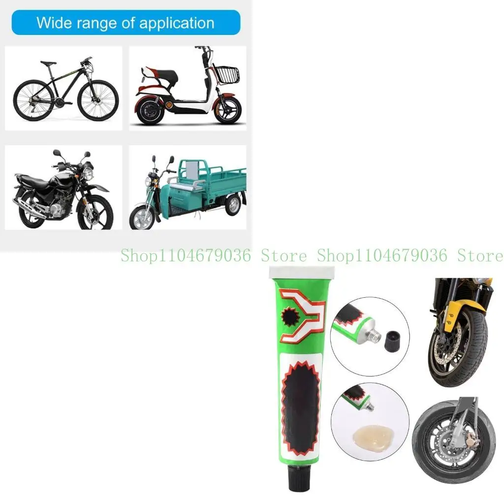 

652F High Efficiency Bike Tire Repair Adhesive with Night visibilities Motorcycle Tire Repair Glues for Mountain Adventures