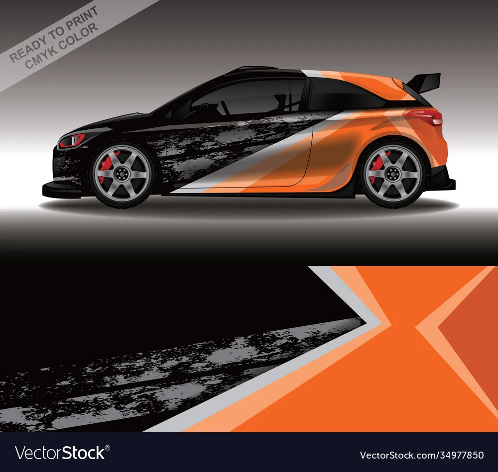 Full Body Racing Vinyl Wrap Car Graphic Decal Car Full Wrap Sticker Decorative Car Decal Length 400cm Width 100cm