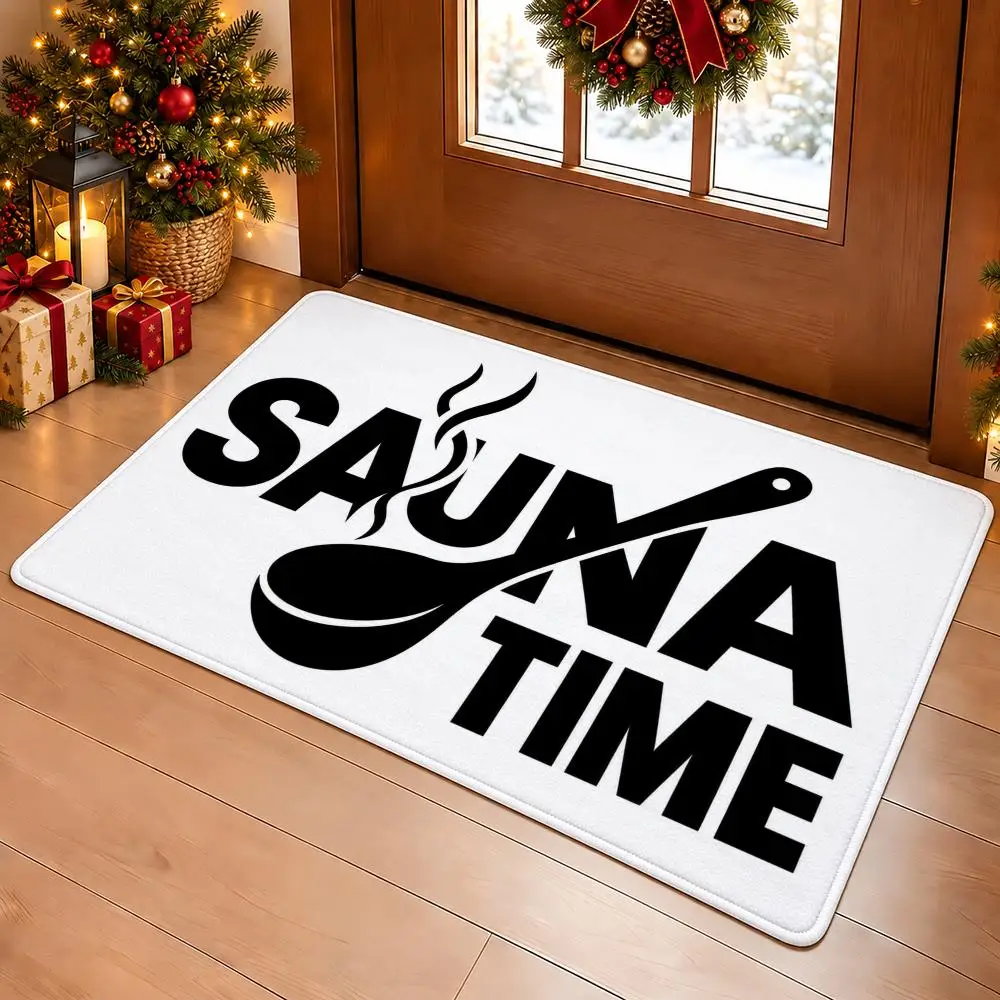 Sauna Wellness Ritual Floor Mat Premium Flannel Bath Mat Anti-slip Cloud Feel Rug Durable Machine Washable Floor Carpet