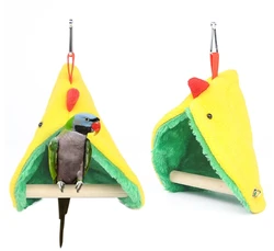 New Warm Bird Parrot Nest Soft Plush Bird Parrot Hammock Warm Hanging Bed For Pet Cave Cage Hut Tent Toy House for Small Animals