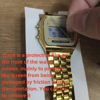 F91W montre à bracelet en acier Non étanche pour femmes, hommes, horloge d'affaires, montre de sport numérique LED multifonctionnelle, horloge électronique 6
