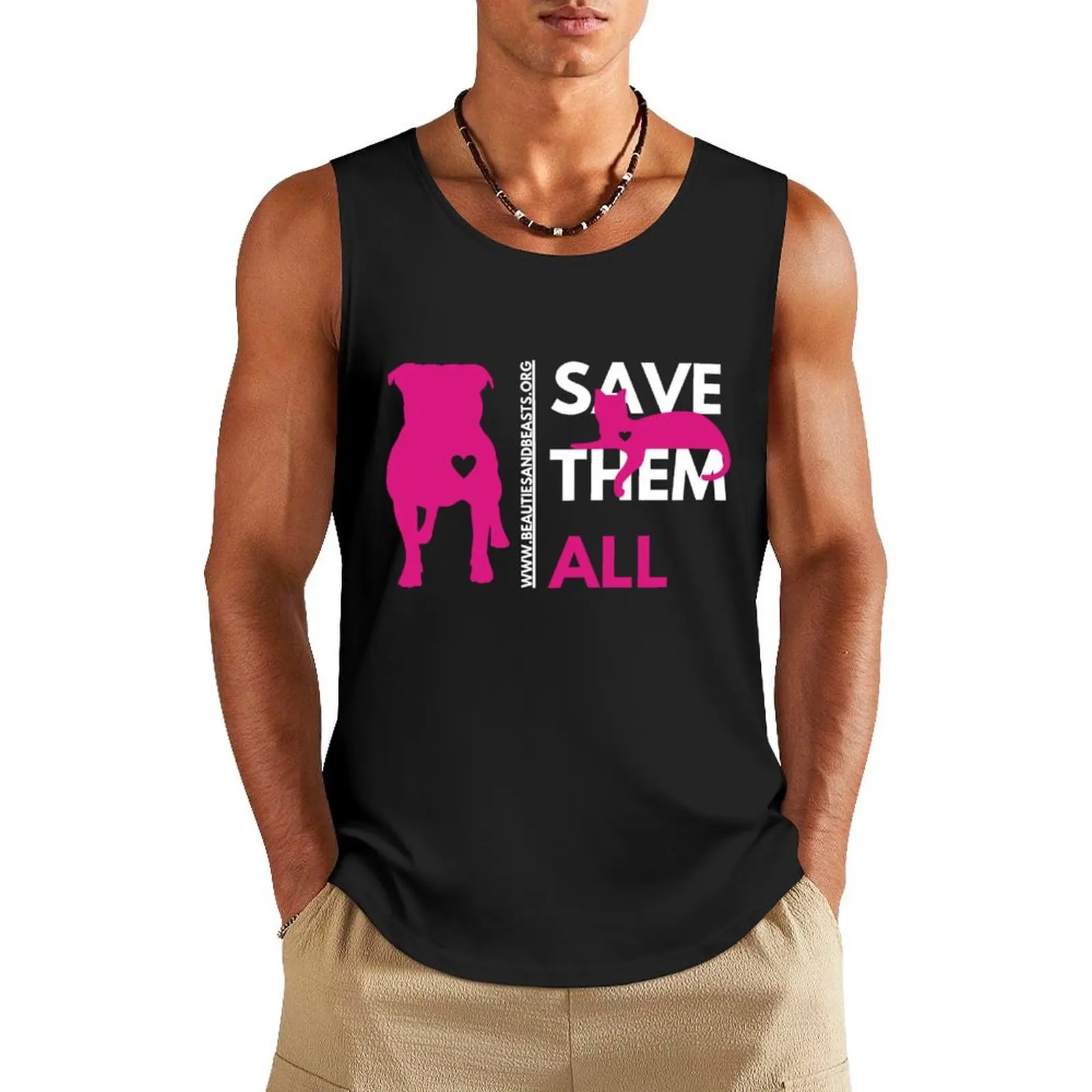 

Save Them All Dog & Cat Tank Top Gym wear Men's clothes Men's clothing T-shirt Men's gym