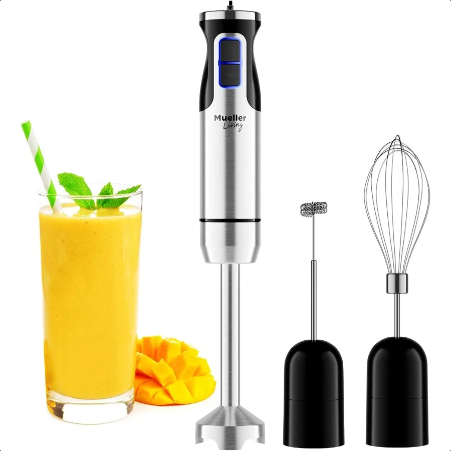 

Immersion Blender Handheld 8 Speed Stainl Steel Electric Hand Blender 3 in 1 Emulsion Blender Handheld with Turbo Mode Stick Bl