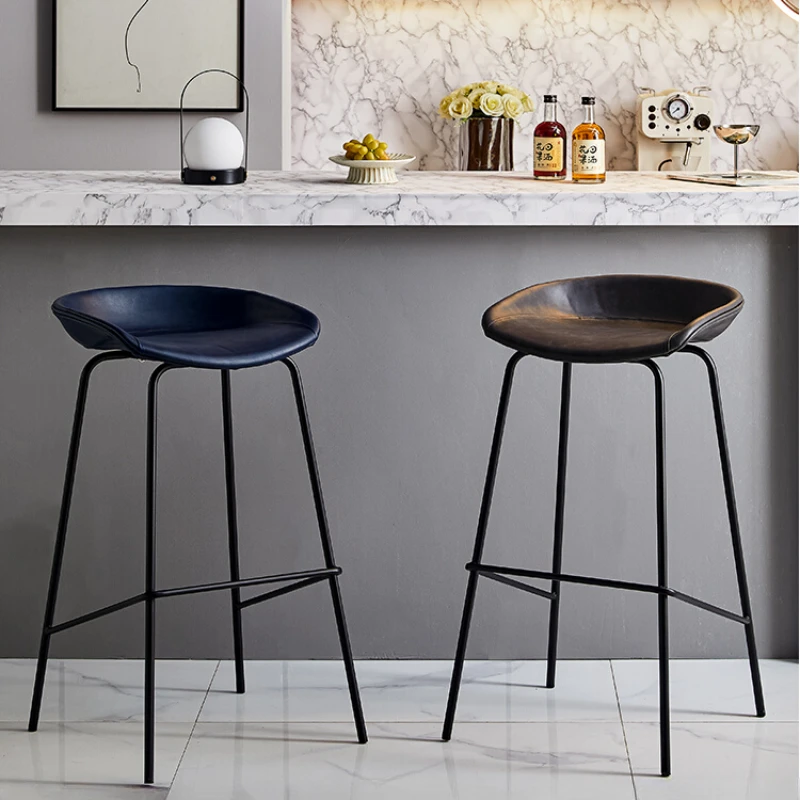 

Стул барный в стиле ретро для балкона, простой стул с высоким акцентом, дизайнерский минималистичный шезлонг HD50BY