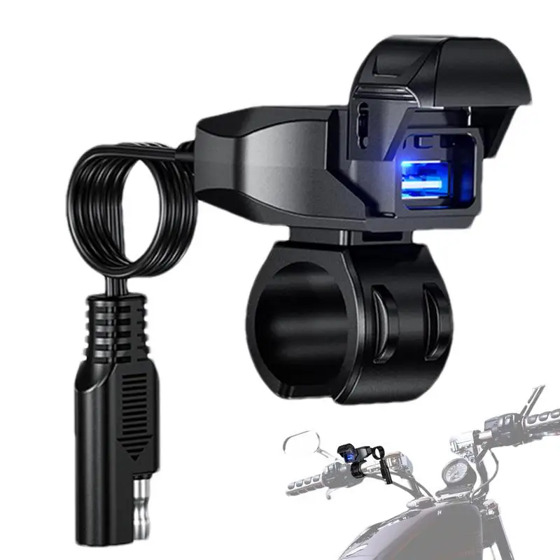 

Motorcycle Charger For Phone Waterproof Handlebar Mounting Bracket Motorcycle Fast Charger USB Plug Adapter Outlet accessories