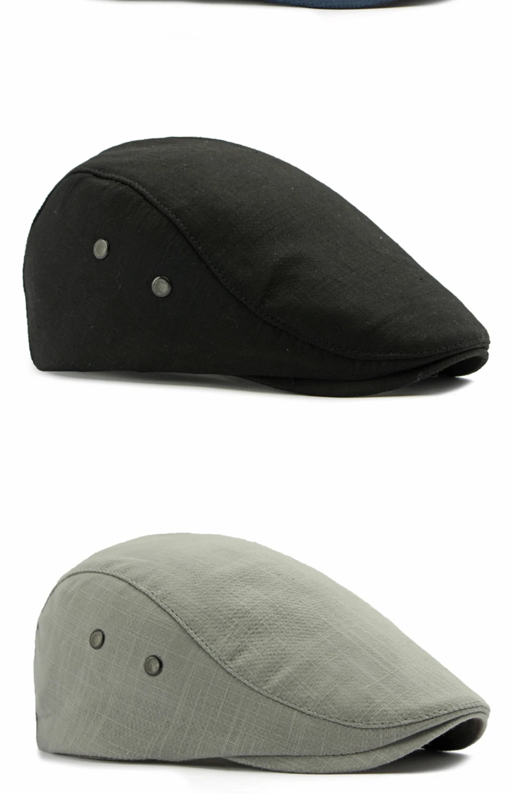 HT5116 Baskenmützen Frühling Sommer Kappen für Herren Damen Unisex Künstlerhut Atmungsaktive Leinen-Flachmütze Verstellbare Baskenmütze – Detail 8