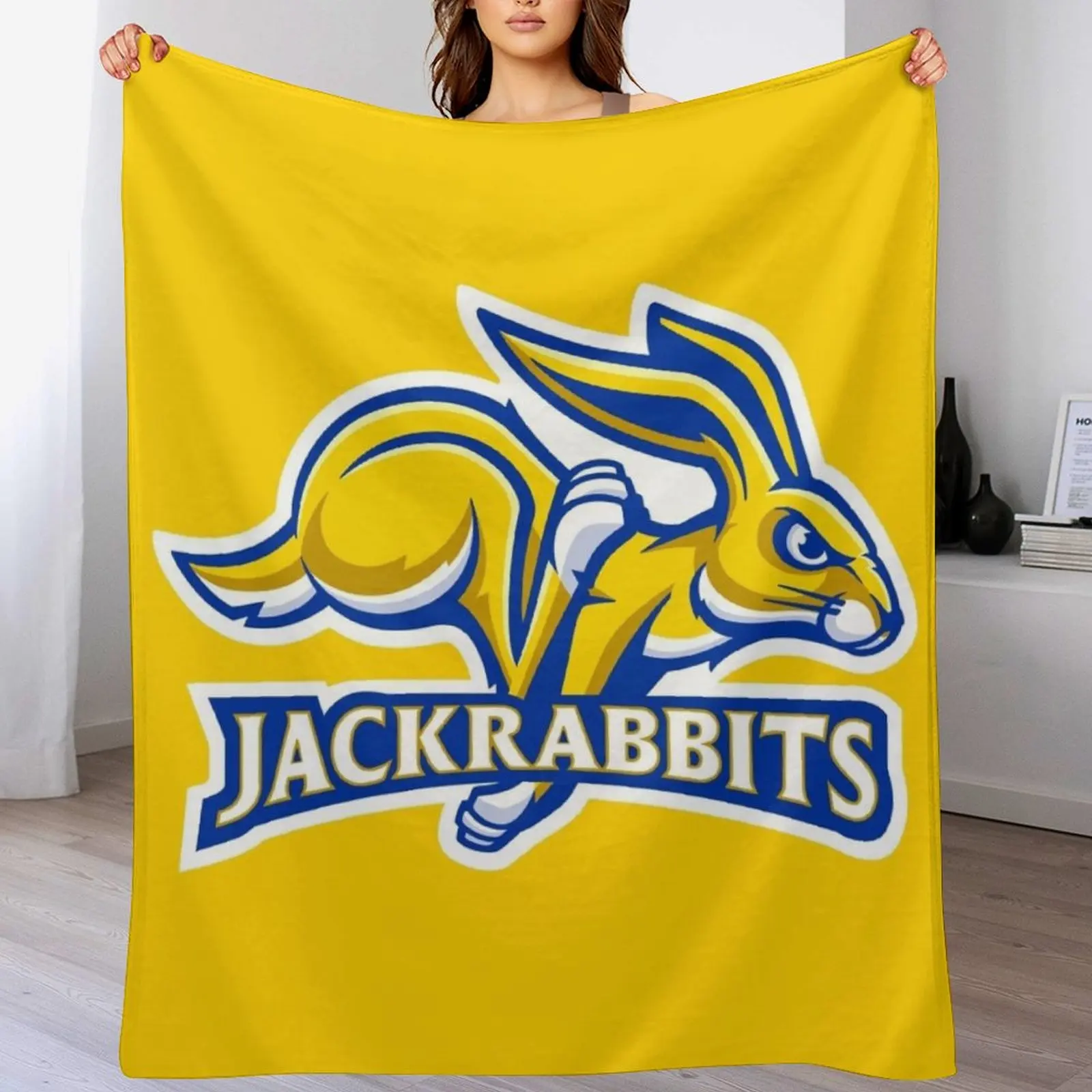 

South Dakota Jackrabbits Throw Blanket Travel Shaggy Weighted Blankets For Baby Blankets