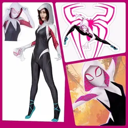 Маскарадные костюмы Cafele New Gwen Stacy Spider Gwen для женщин и детей, комбинезоны, реквизит для вечевечерние НКИ на Хэллоуин, костюм с отдельной маской