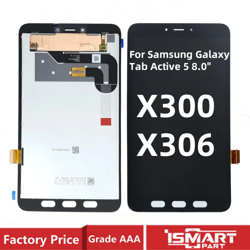 

8.0" For Samsung Galaxy Tab Active 5 LCD SM-X300 SM-X306 X300 X306B Display Screen Touch Digitizer Assembly Replacement