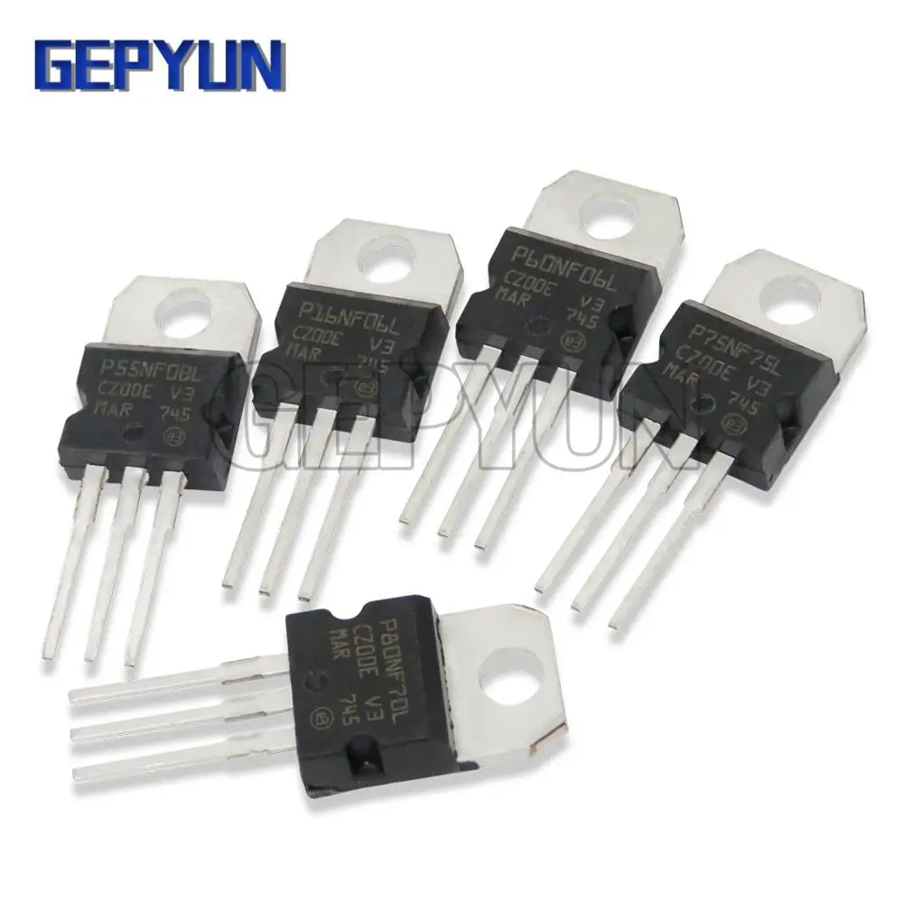 10PCS STP80NF70 80NF70 STP10NK60Z STP16NF06 STP5NK80Z STP60NF06 TO-220 MOSFET controller 80A 70V EMU authentic Gepyun