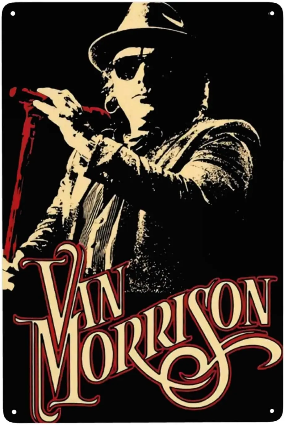 Van Singer Morrison Metal Signs Wall Art Decor Tin Sign 8x12inch for Outdoor & Indoor Wall Decor Home Bar Garage