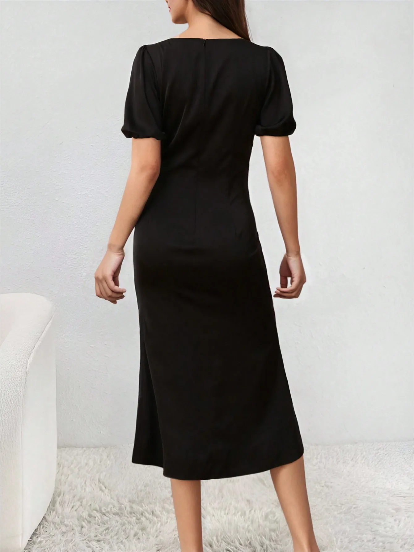 Ael vestido feminino primavera break elegante vestido de pescoço quadrado com babados em camadas alça de renda detalhe feminino linha a plissado para um