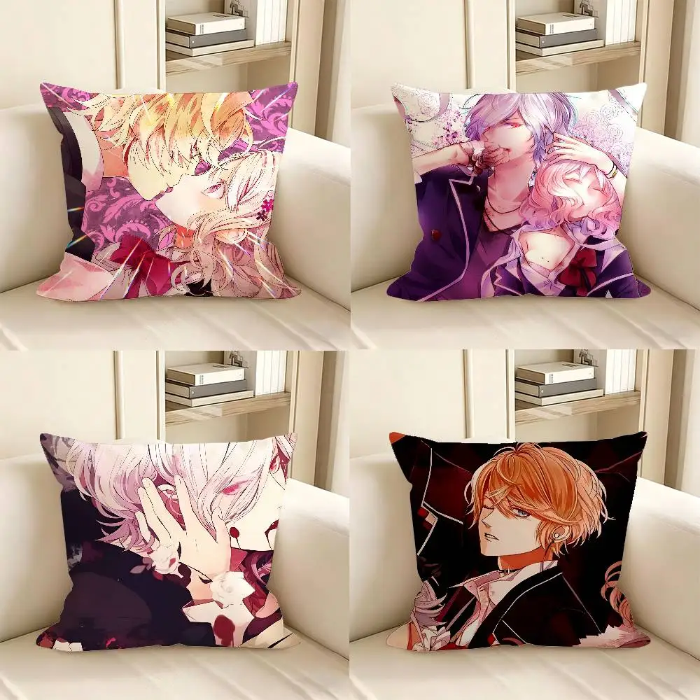 1pc Anime Diabolik Lovers Pillow Case Fashion Square Pillowcase Bedroom Sofa Room Ins Decoration Leisure
